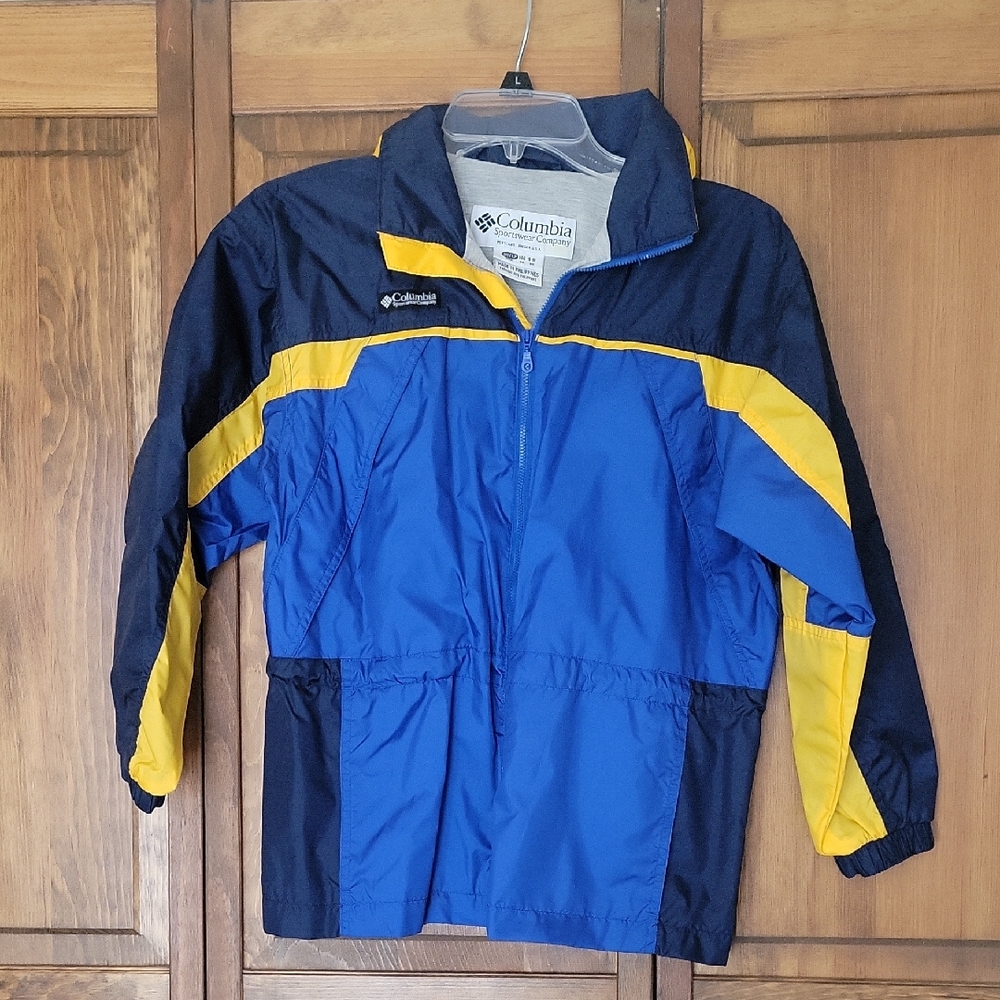 Columbia Lined Hooded Windbreaker Jacket Sz 10/12
